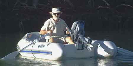 Rowing ashore with dead dinghy motor