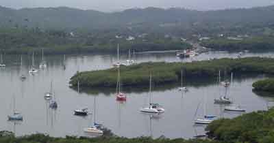 Mangrove lined harbor at Luperón