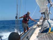 One hand for Bill, and one for the boat