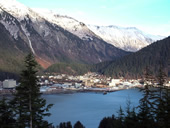 Juneau from Douglas Island in winter